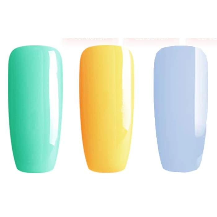 Minis gel nail polish set from Bluesky RAINBOW PASTELS